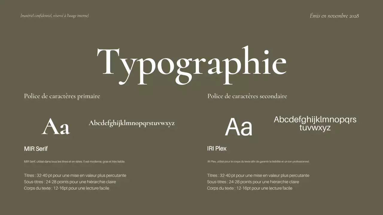 Ligne directrice de la marque Maroon Minimal