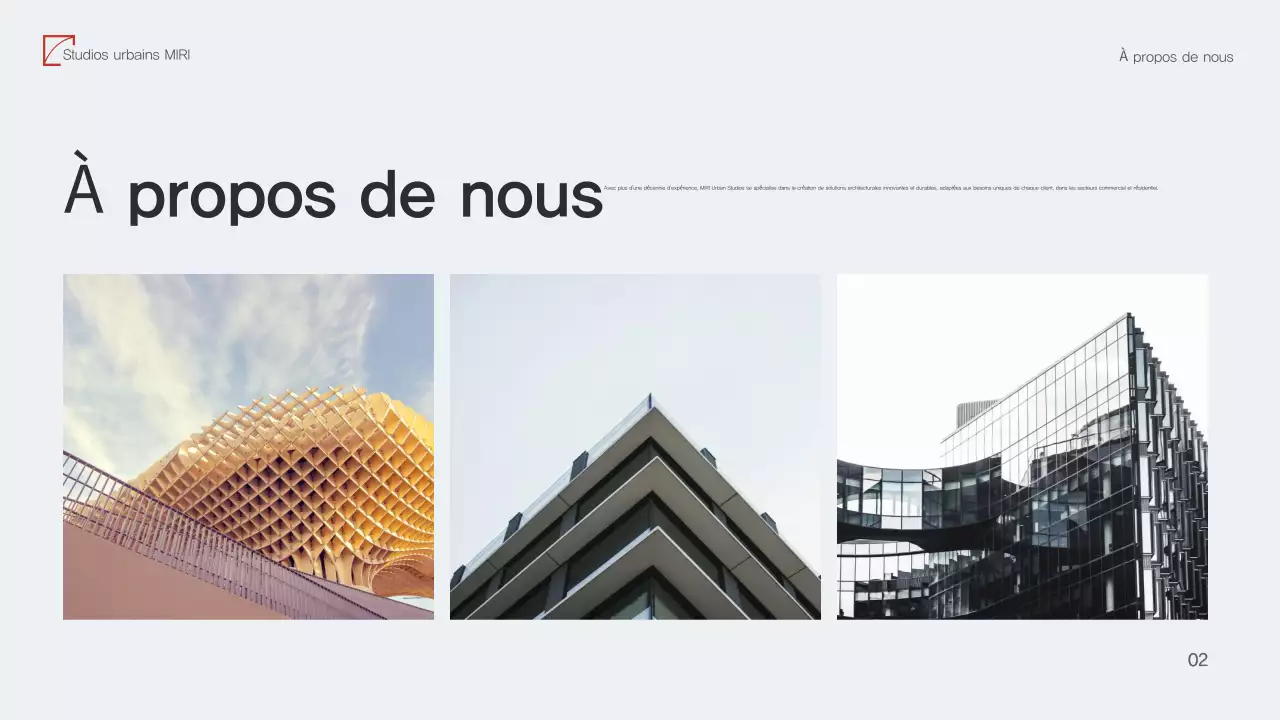 Portefeuille d'architecture moderne rouge