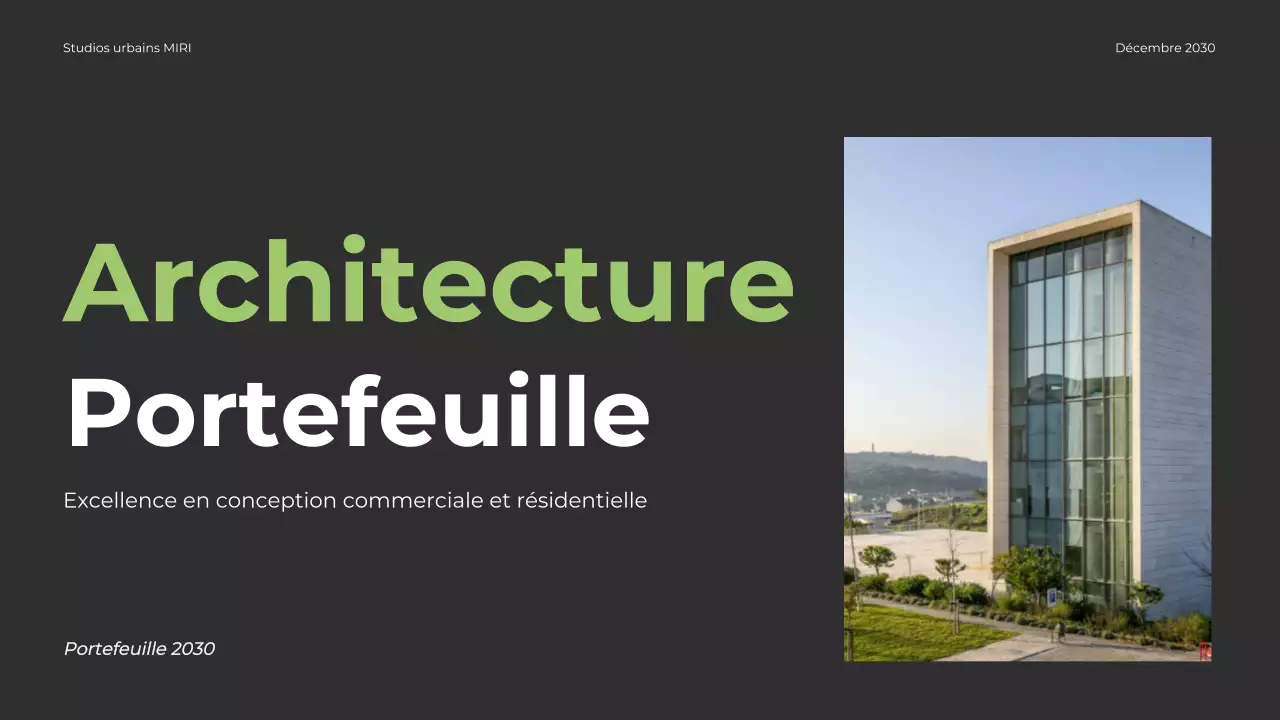Portfolio d'architecture moderne grise