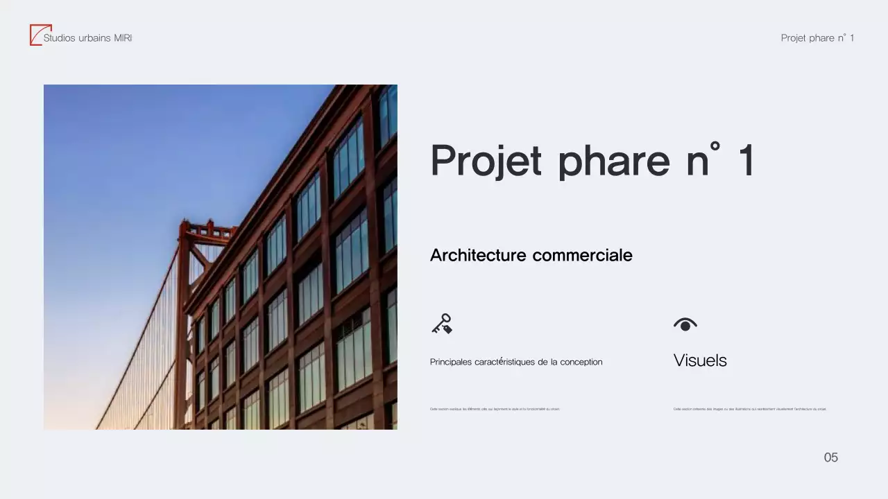 Portefeuille d'architecture moderne rouge