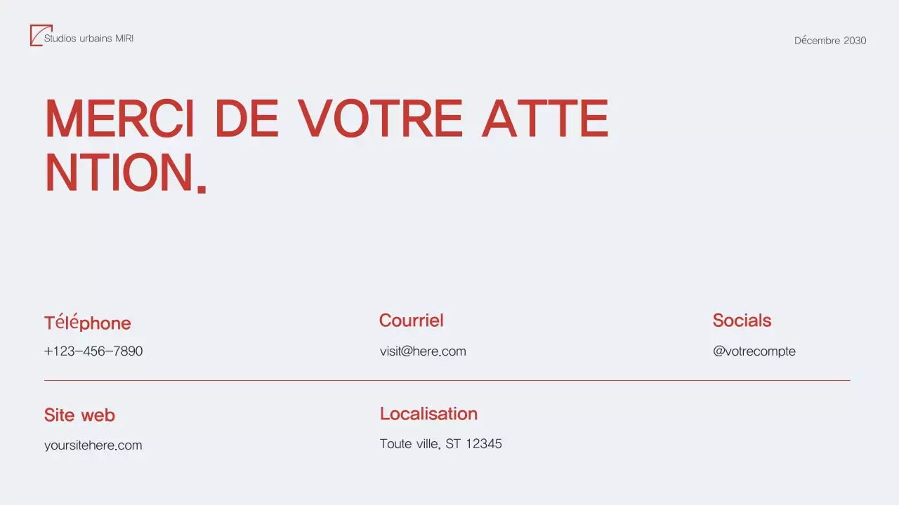 Portefeuille d'architecture moderne rouge