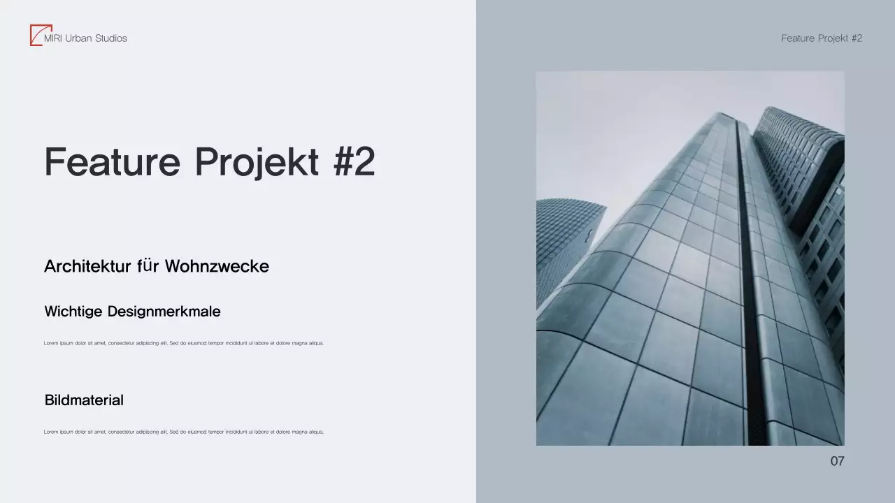 Rotes Portfolio moderner Architektur