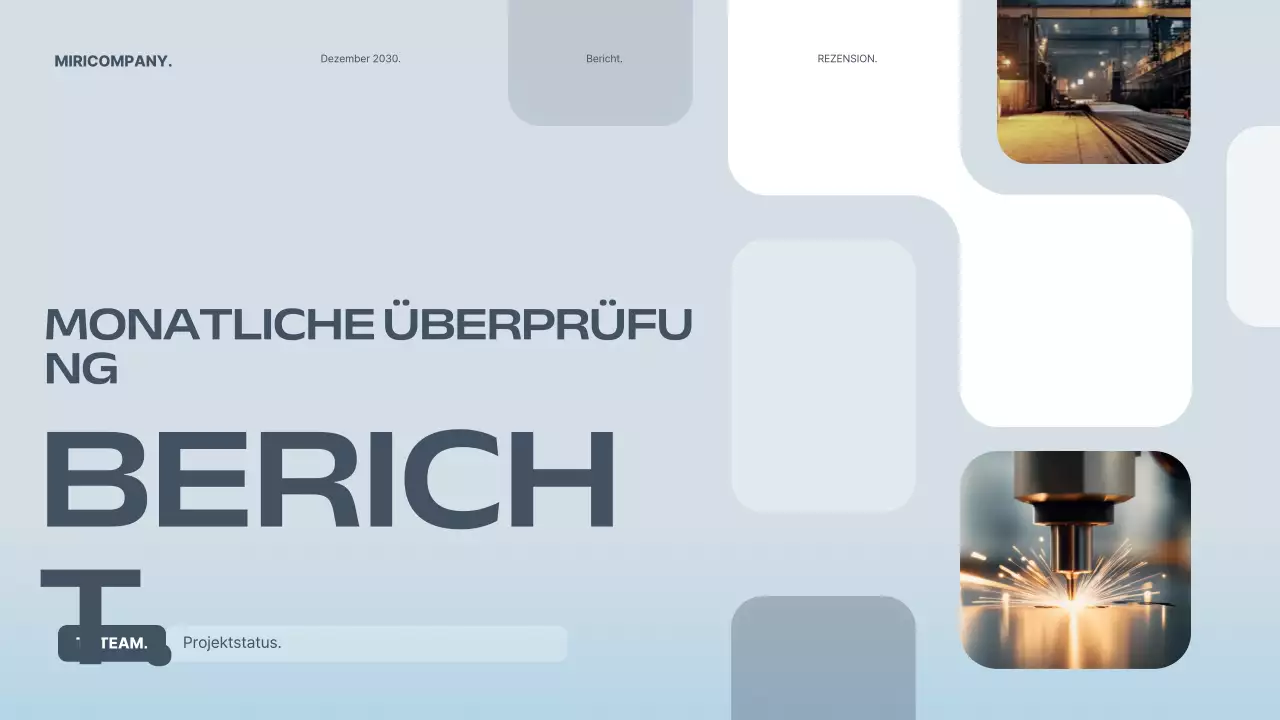 blue modern Projektbericht