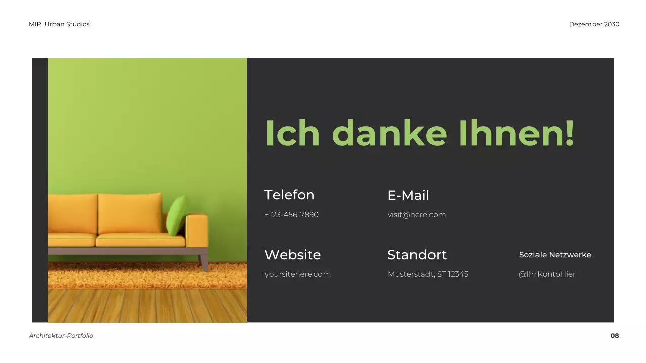 Grau Moderne Architektur Portfolio