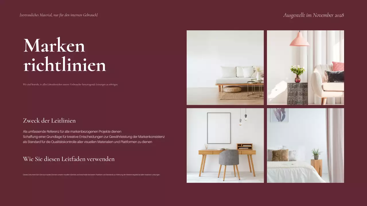 Maroon Minimal Brand Leitfaden
