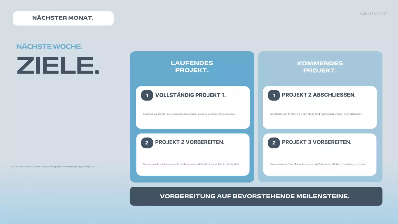 blue modern Projektbericht