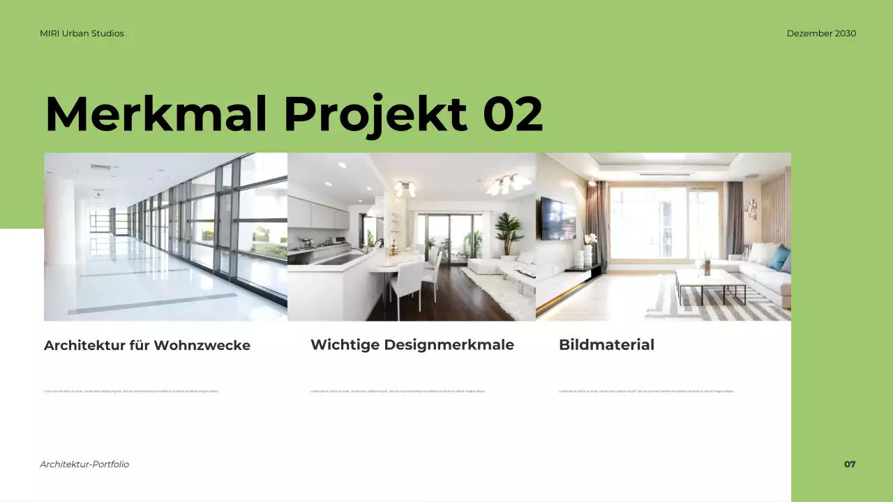 Grau Moderne Architektur Portfolio