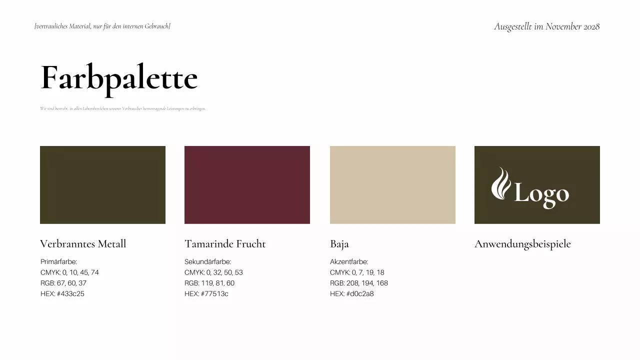 Maroon Minimal Brand Leitfaden