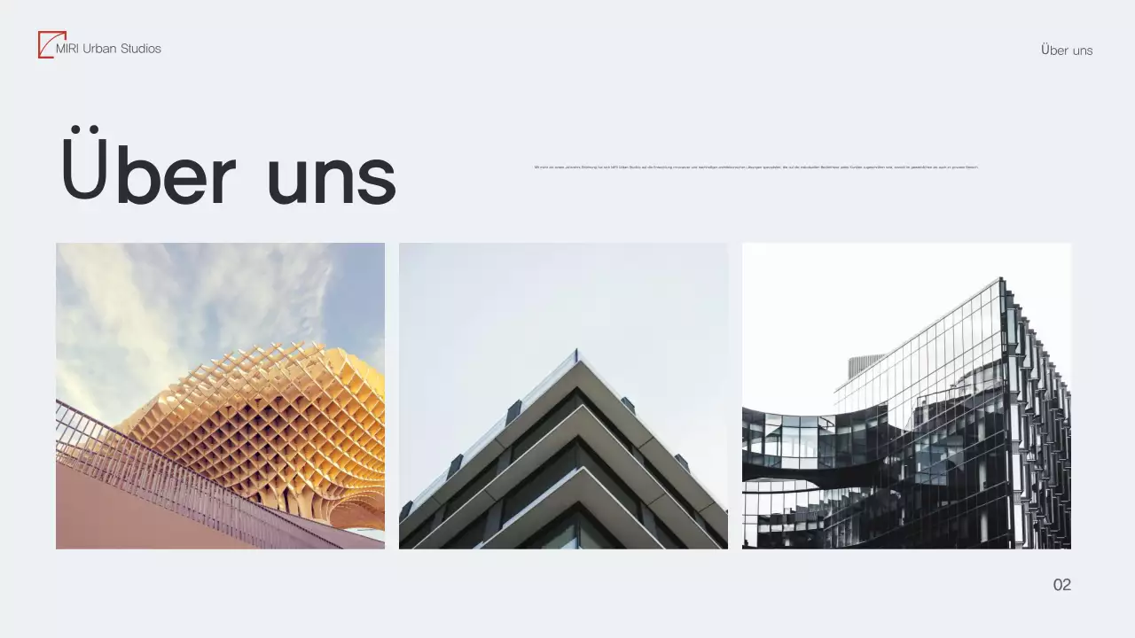 Rotes Portfolio moderner Architektur