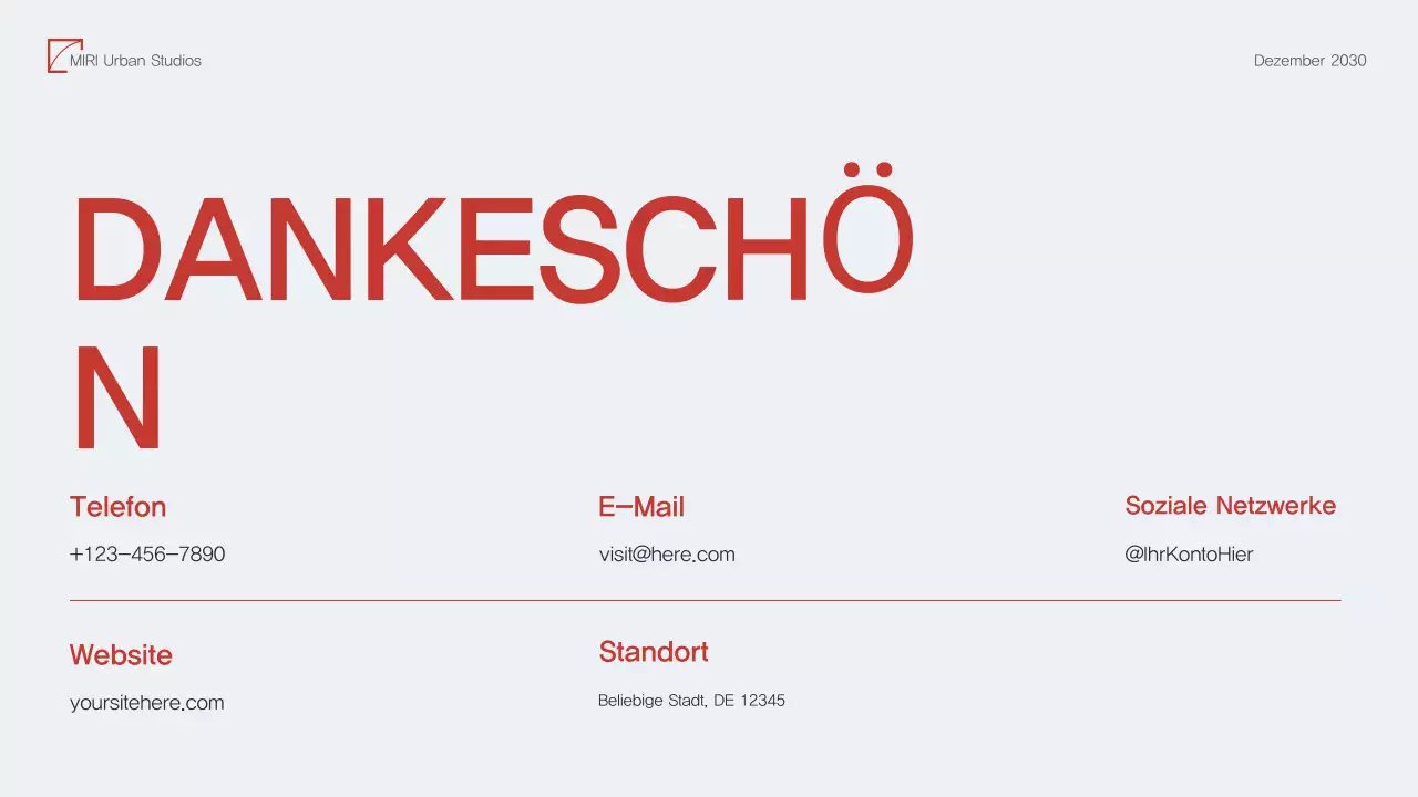 Rotes Portfolio moderner Architektur