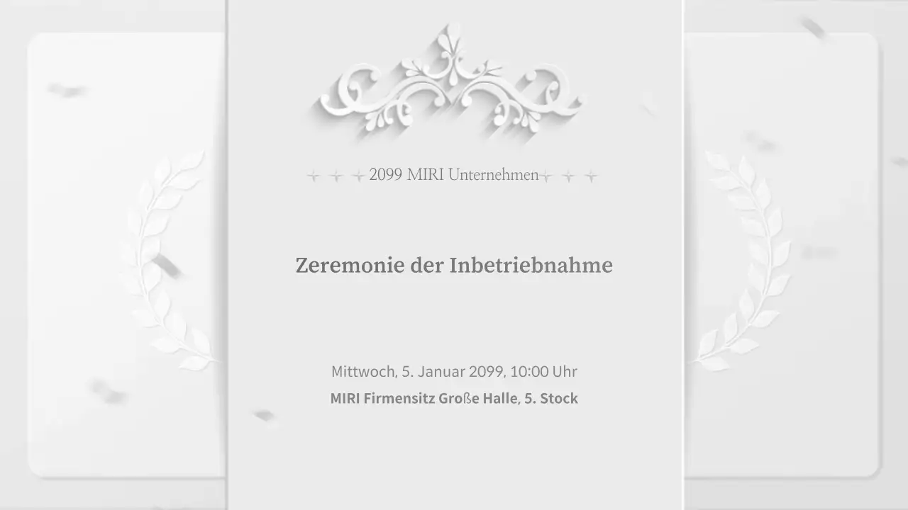 Grey Classic Inbetriebnahmezeremonie