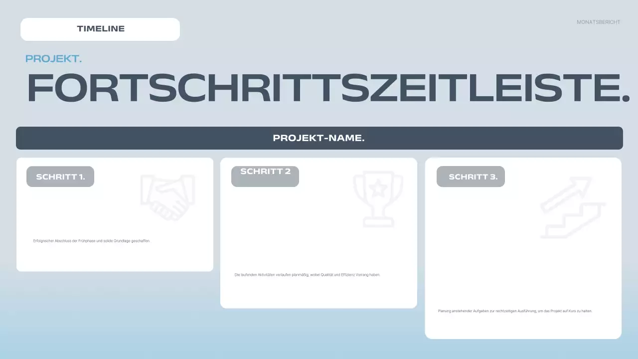 blue modern Projektbericht