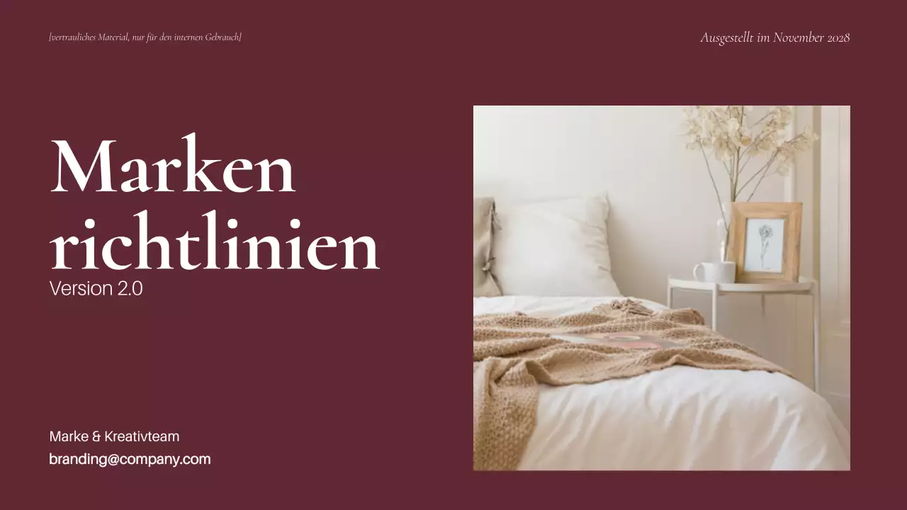 Maroon Minimal Brand Leitfaden