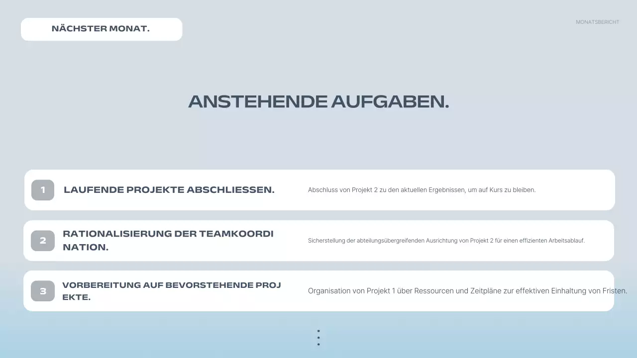 blue modern Projektbericht