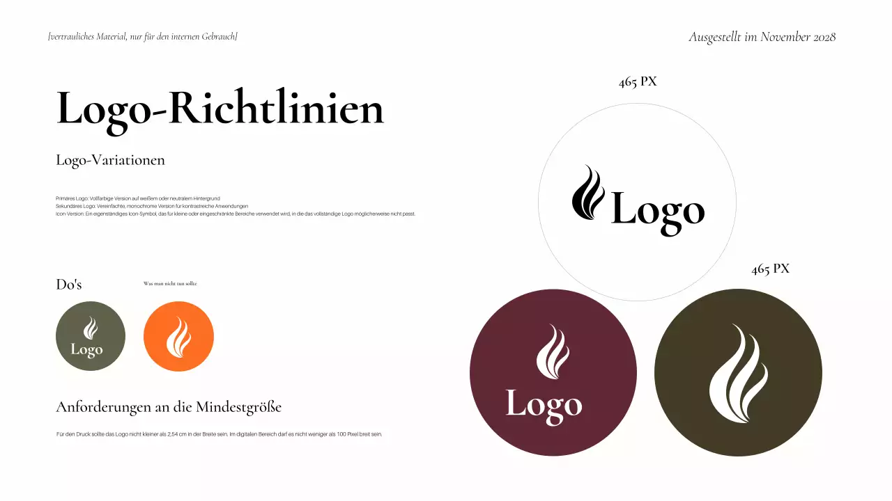 Maroon Minimal Brand Leitfaden