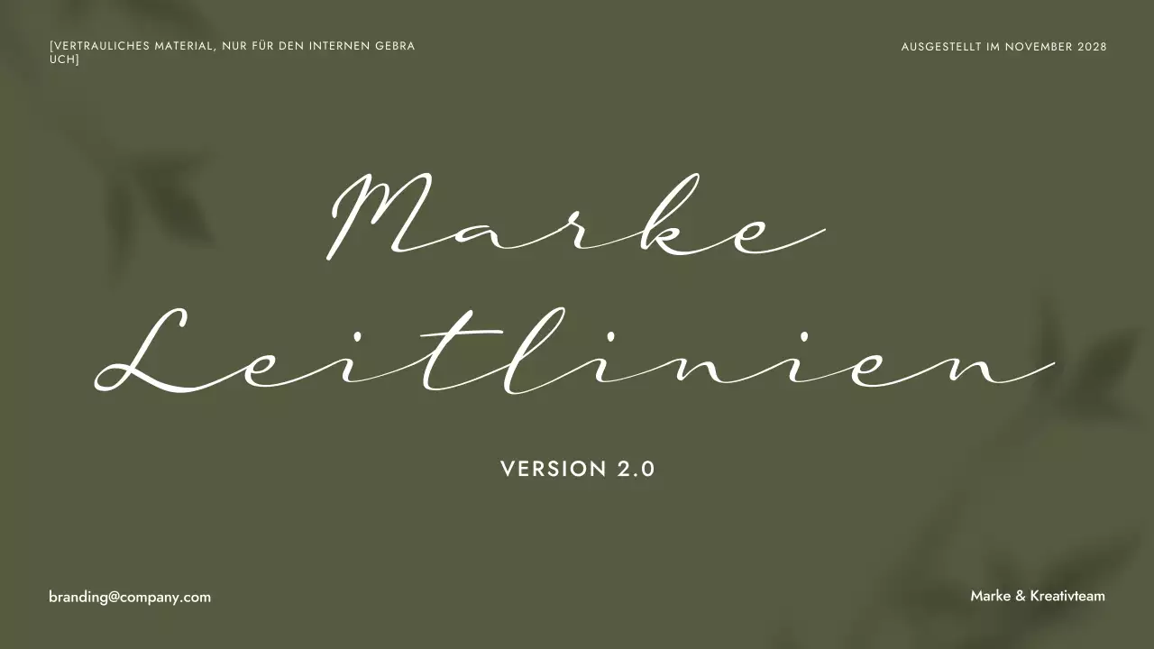 Grüner Minimalismus als Markenleitfaden