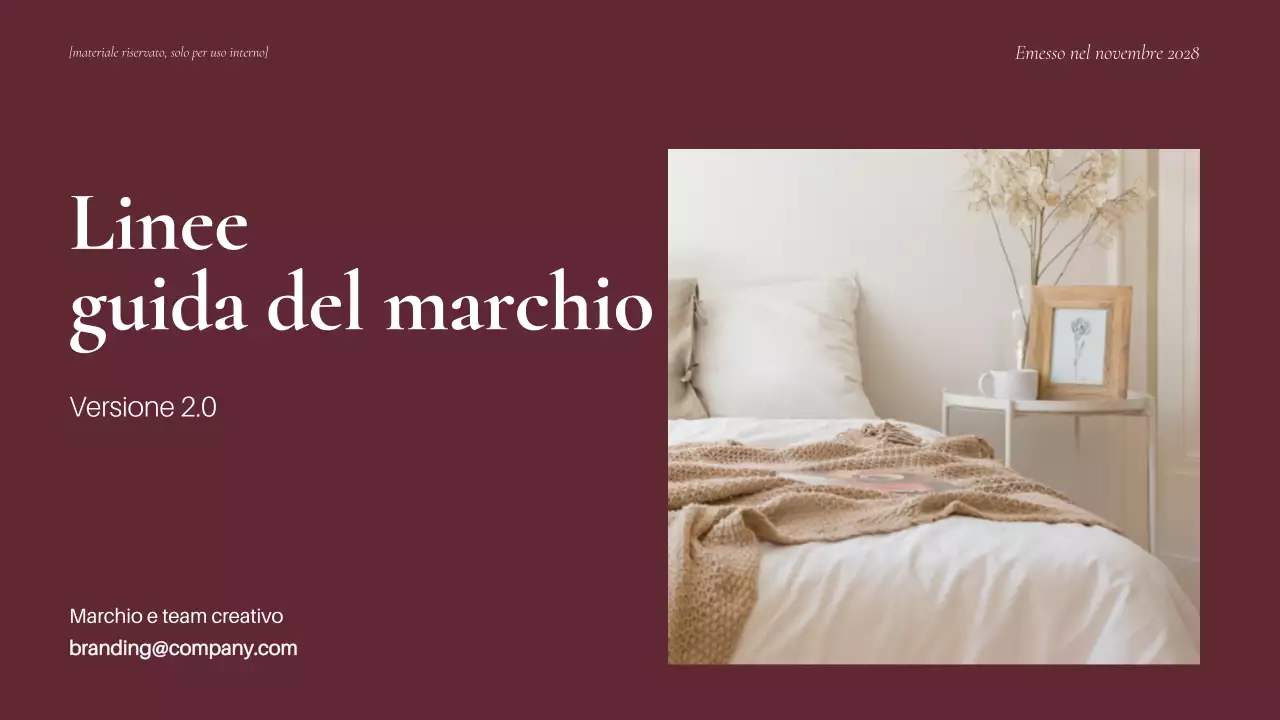 Linea guida del marchio Maroon Minimal