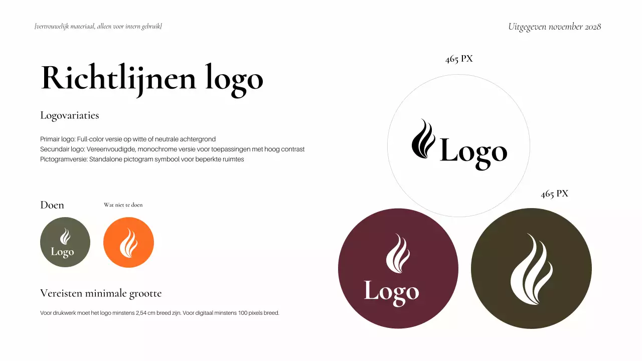 Maroon Minimal Merk Richtlijn