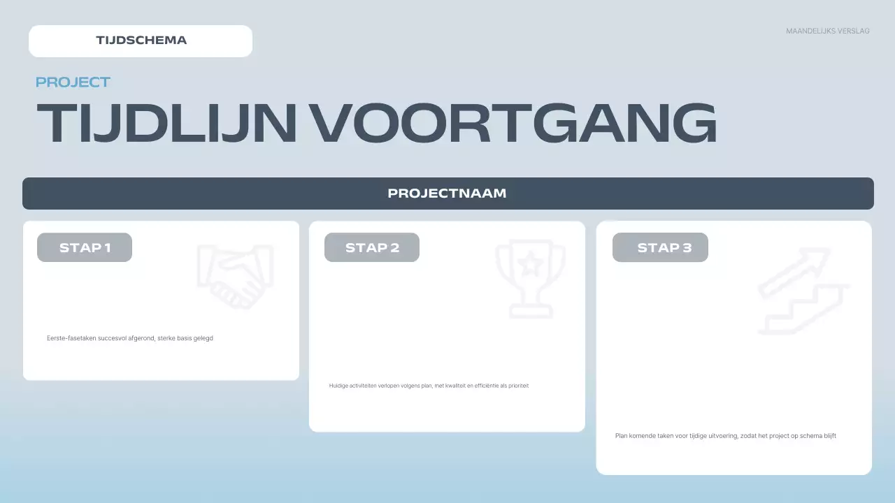 blauw modern projectverslag