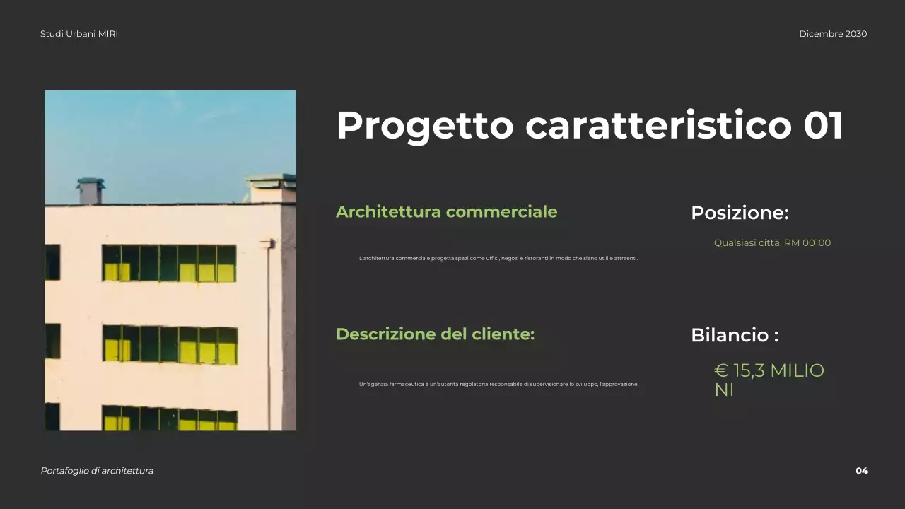 Portafoglio di architettura moderna grigia