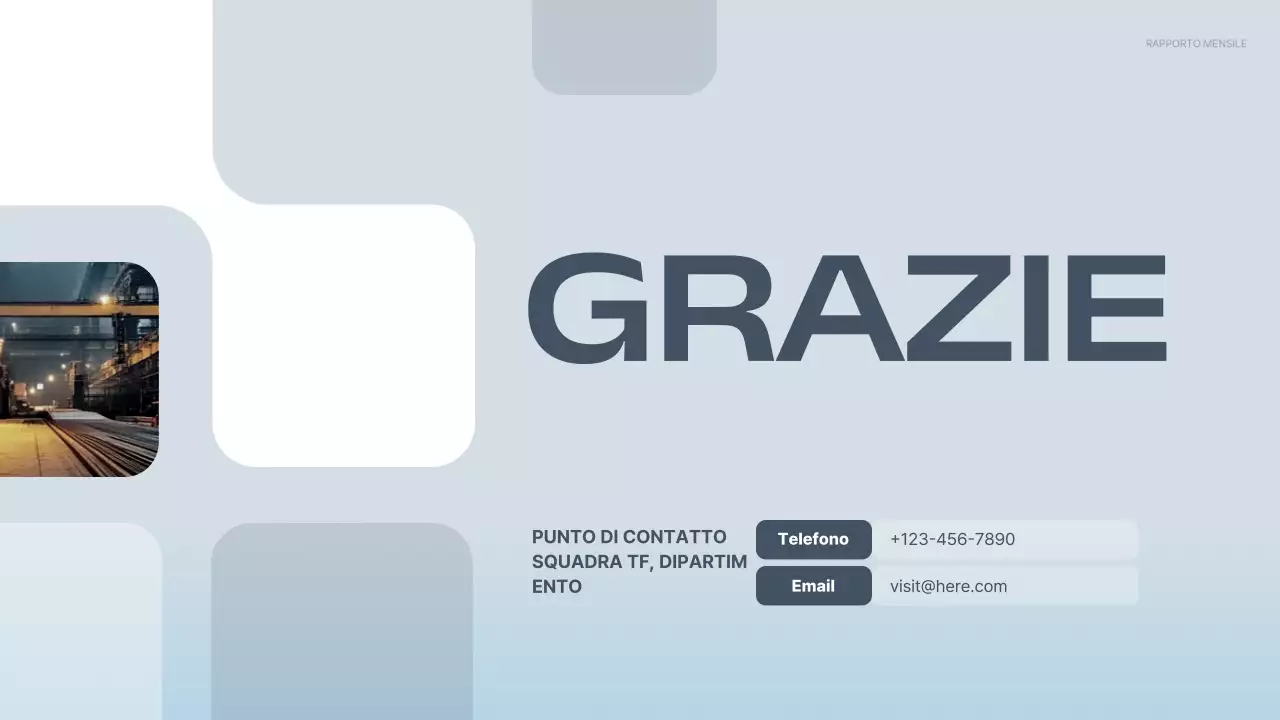 relazione sul progetto blu moderno