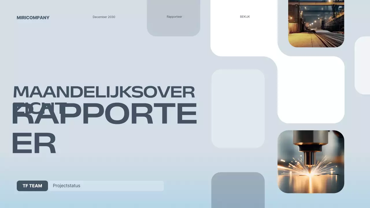 blauw modern projectverslag