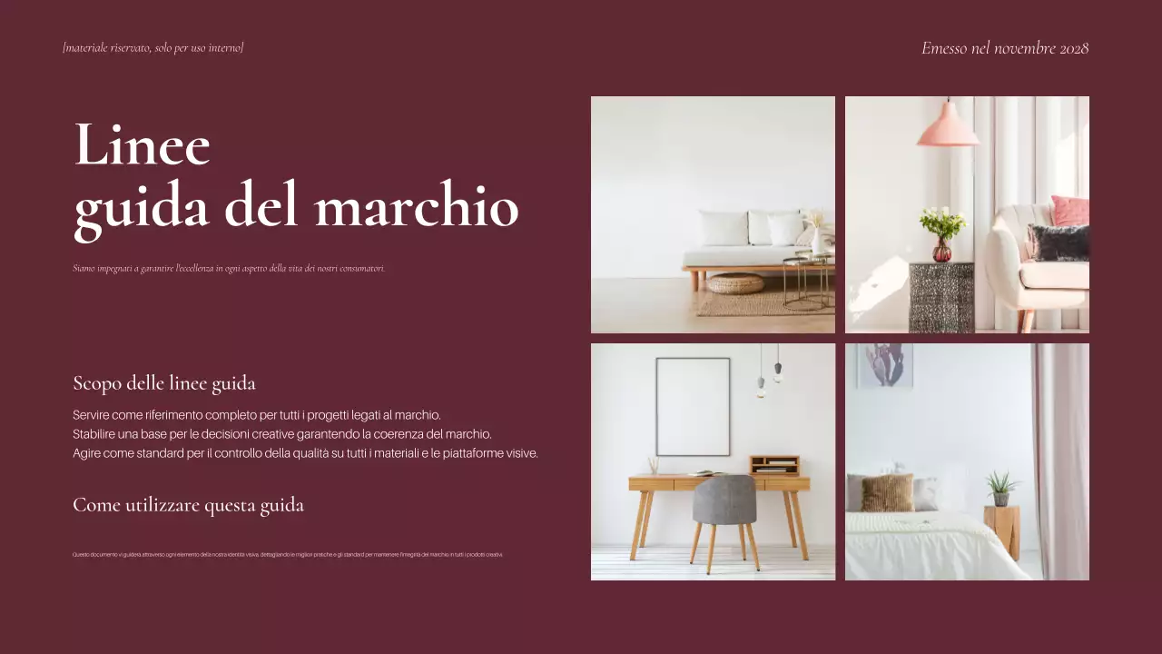 Linea guida del marchio Maroon Minimal