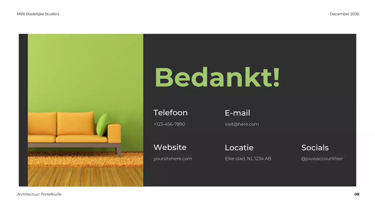 Portfolio Grijze Moderne Architectuur