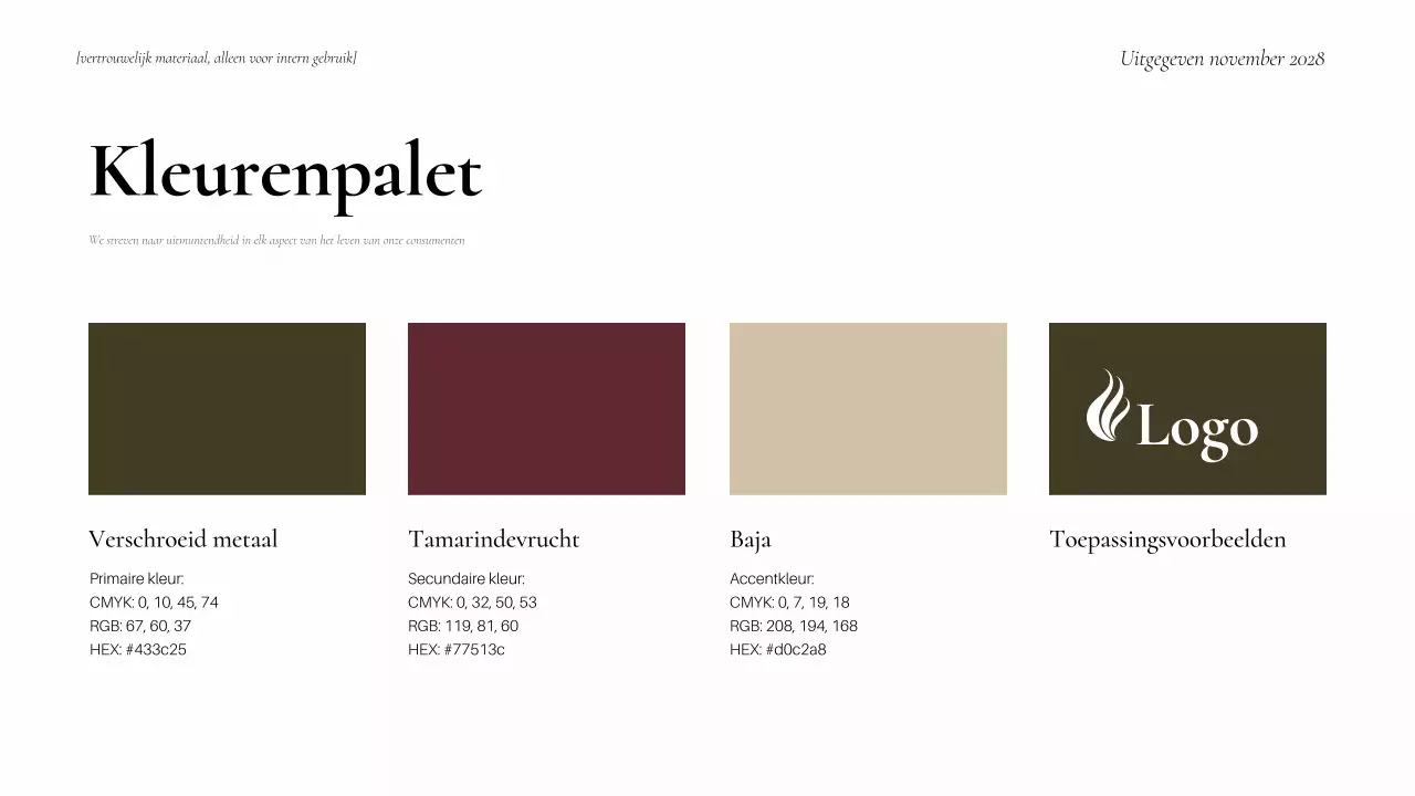 Maroon Minimal Merk Richtlijn