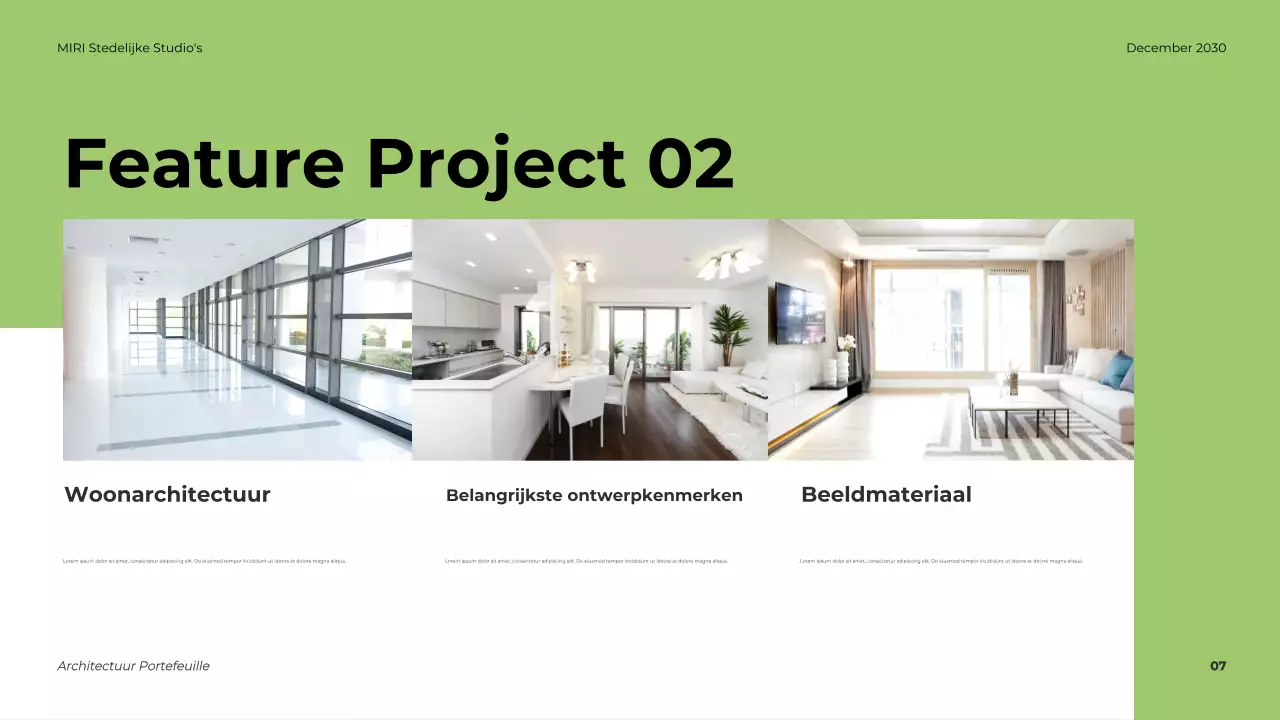 Portfolio Grijze Moderne Architectuur