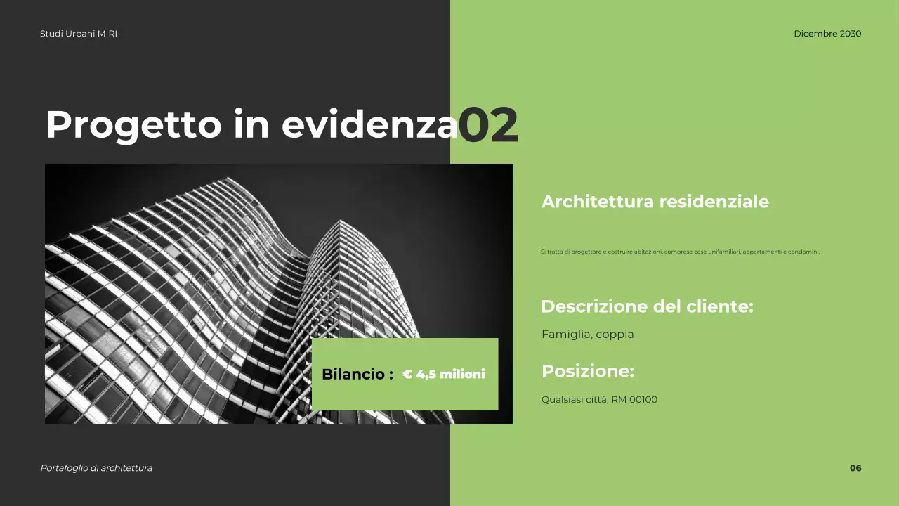 Portafoglio di architettura moderna grigia