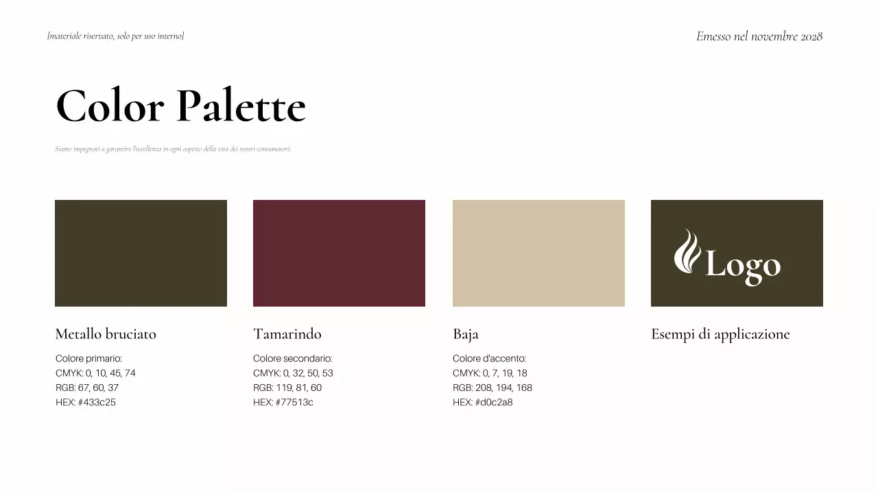 Linea guida del marchio Maroon Minimal