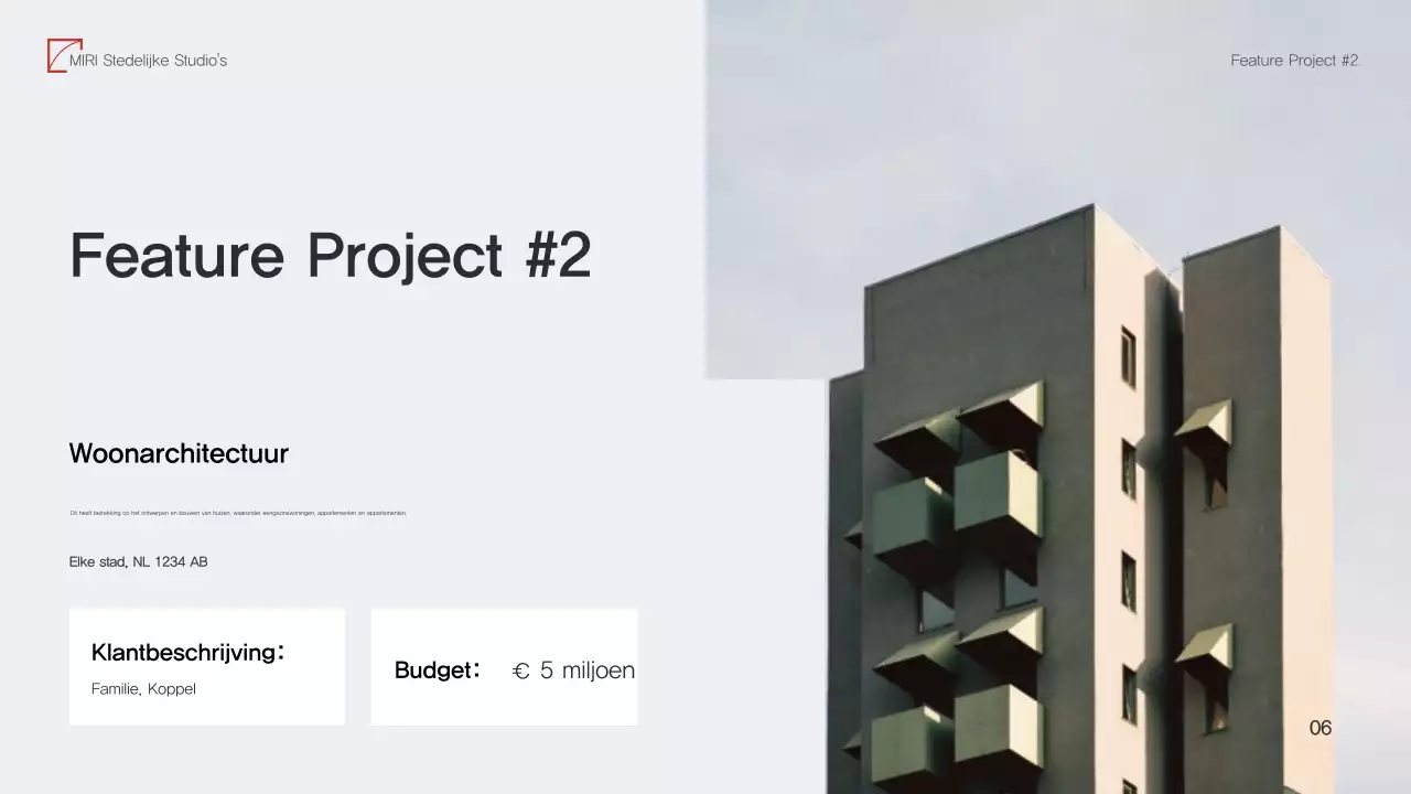 Red Moderne Architectuur Portfolio