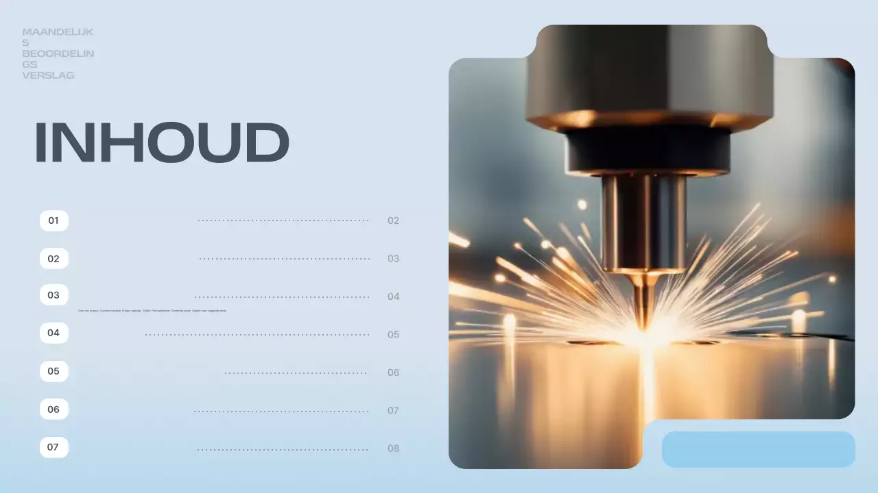 blauw modern projectverslag