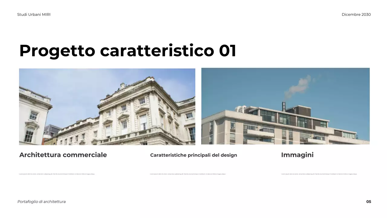 Portafoglio di architettura moderna grigia