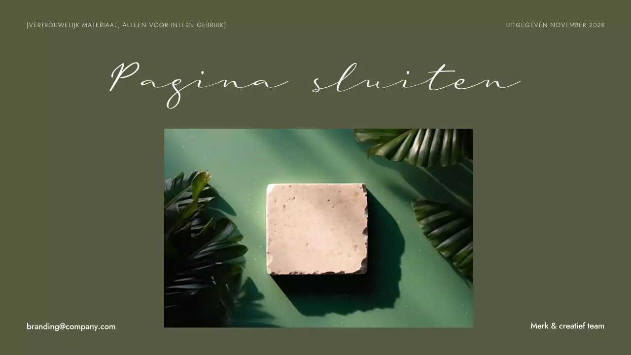 Groene minimalistische merkrichtlijn