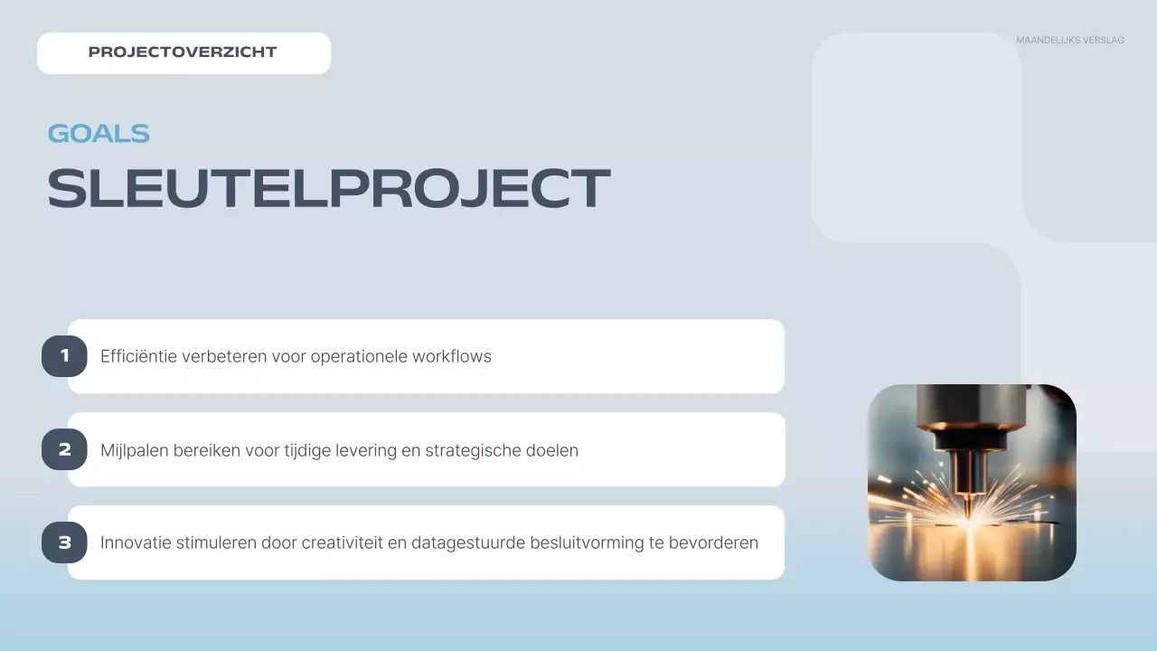 blauw modern projectverslag