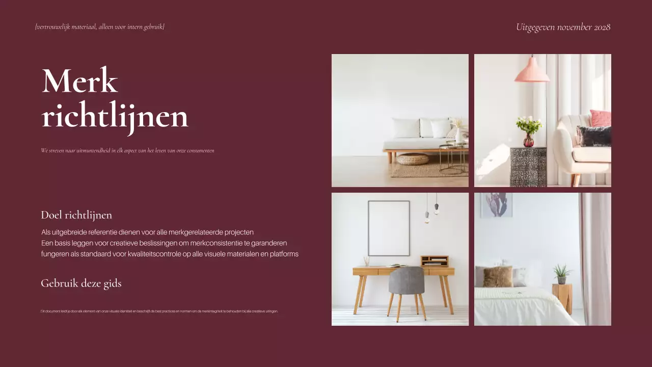 Maroon Minimal Merk Richtlijn