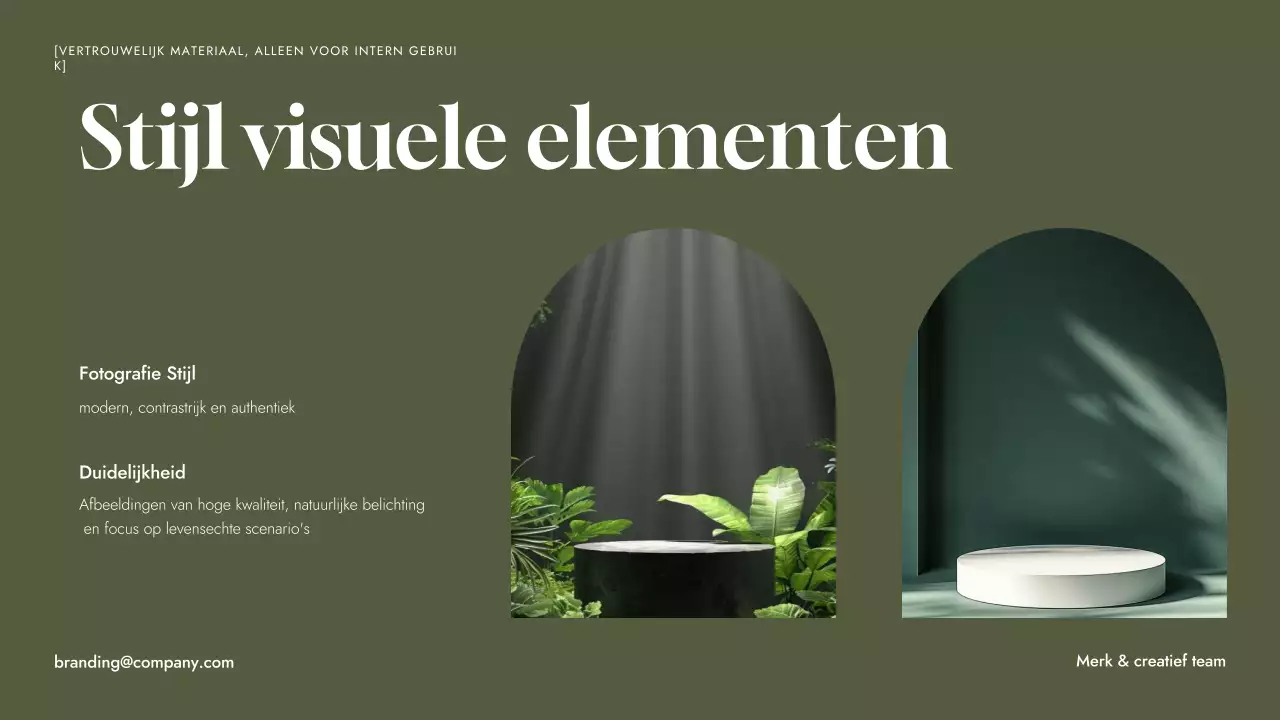 Groene minimalistische merkrichtlijn