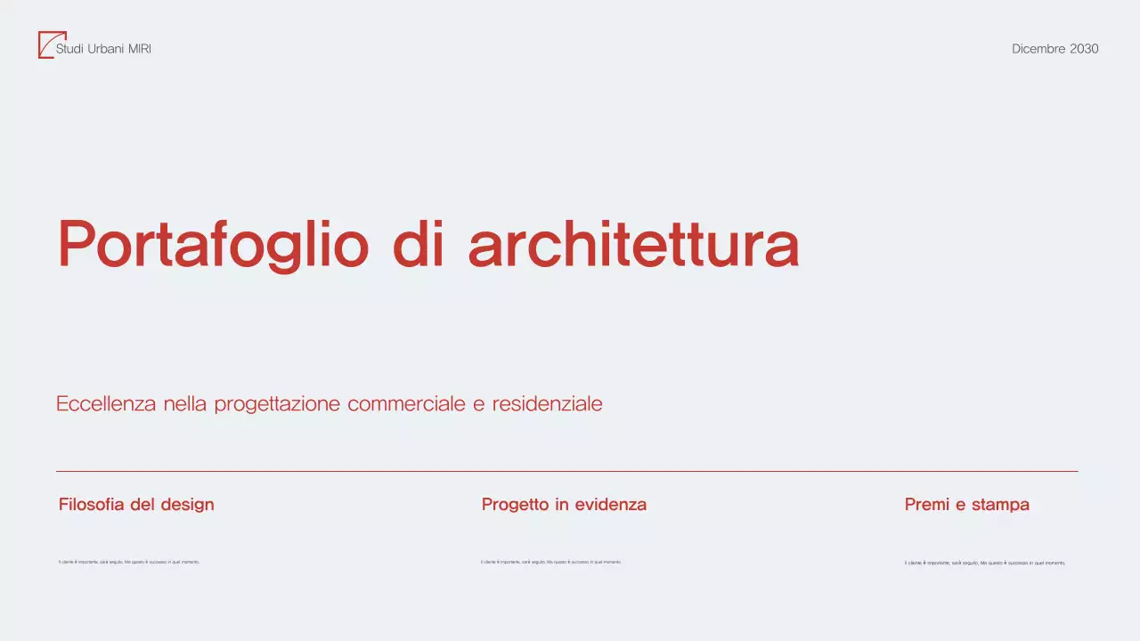 Portafoglio di architettura moderna Red