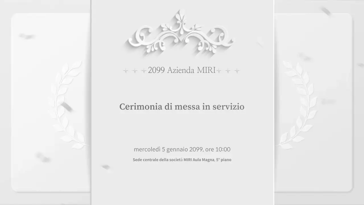 Cerimonia di messa in servizio della Grey Classic