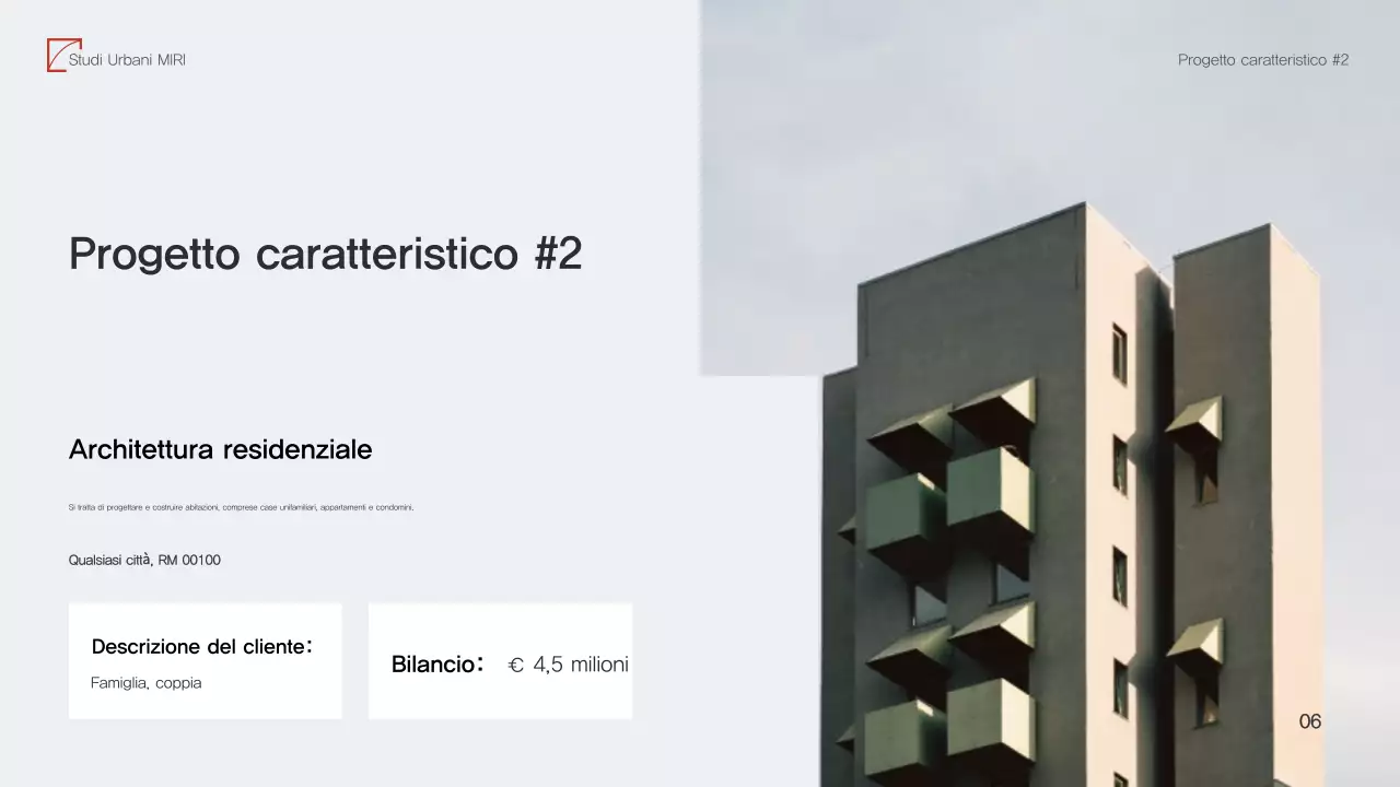 Portafoglio di architettura moderna Red