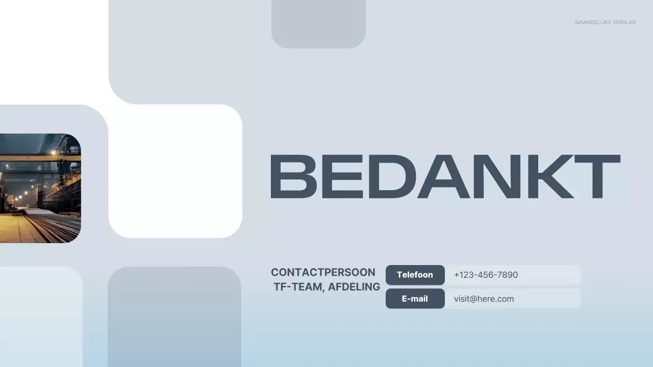 blauw modern projectverslag