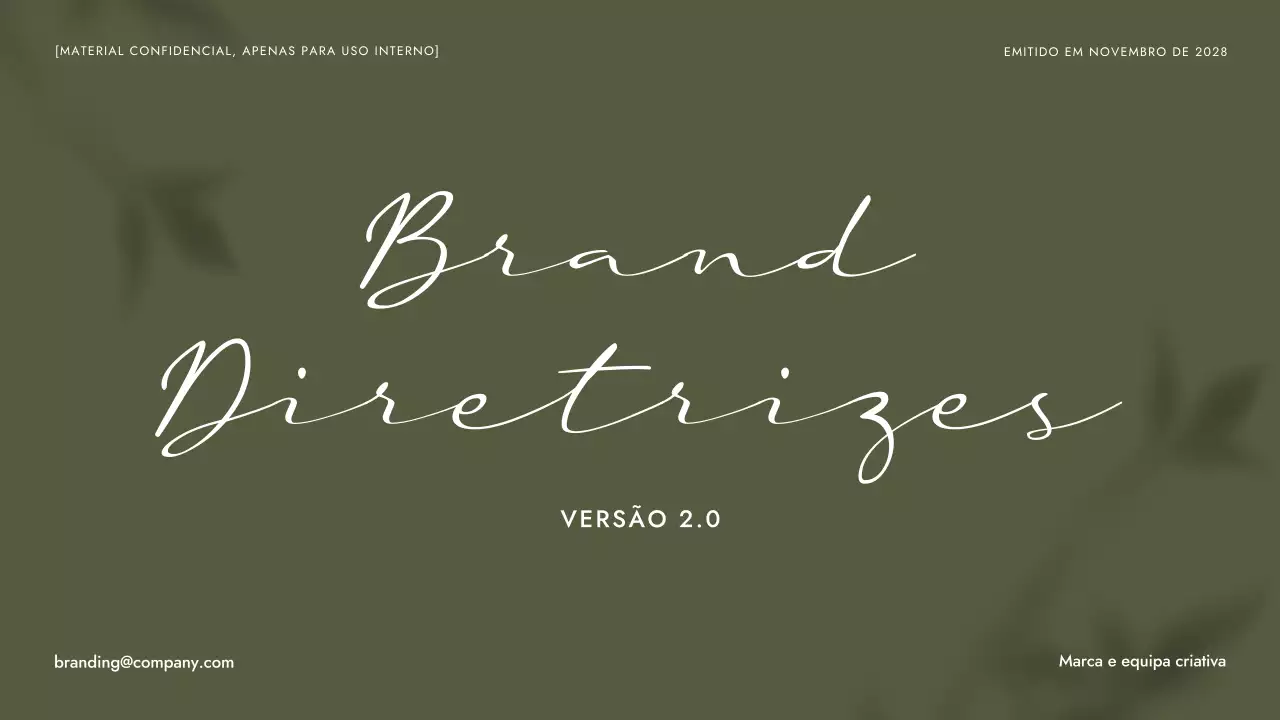 Diretrizes da marca minimalista verde