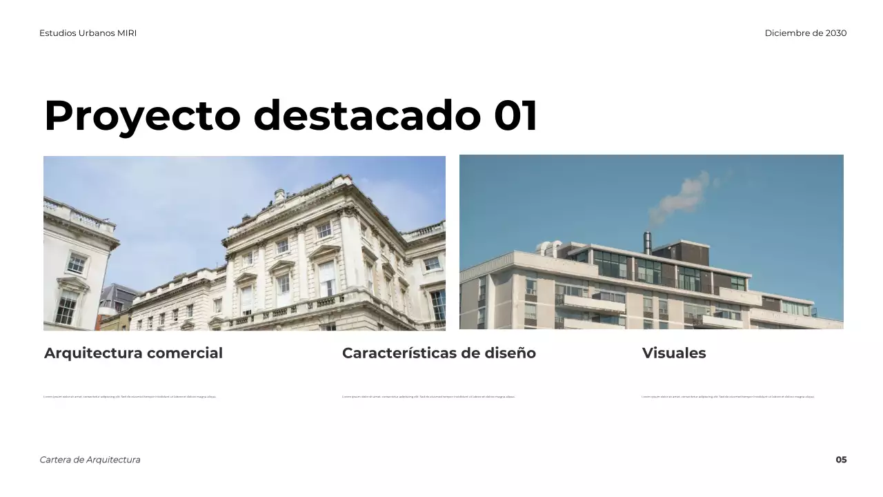 Cartera de Arquitectura Moderna Gris