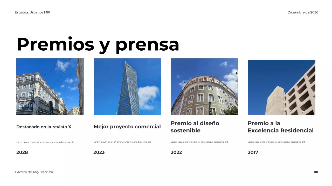 Cartera de Arquitectura Moderna Gris