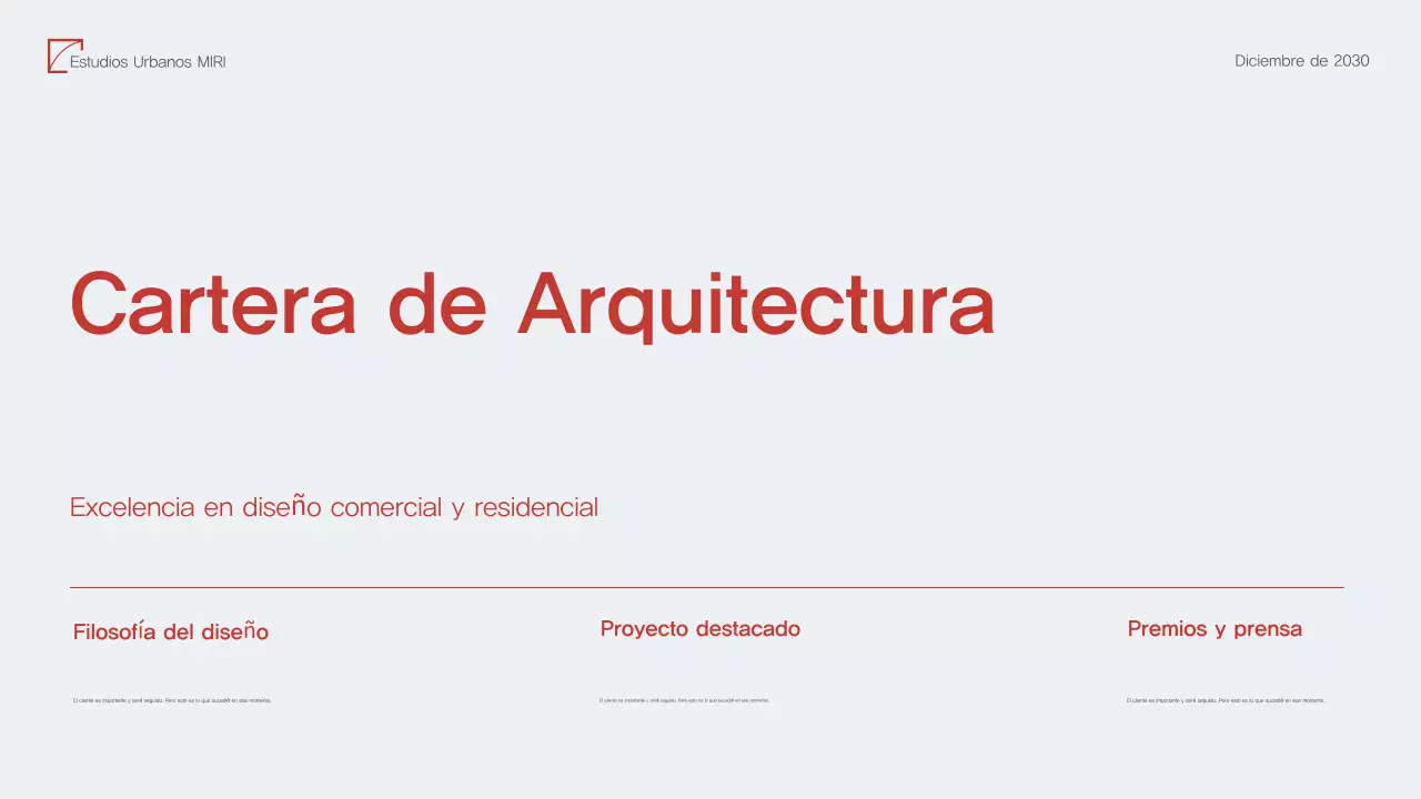 Red Modern Architecture Portfolio