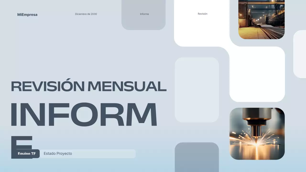 informe del proyecto blue modern