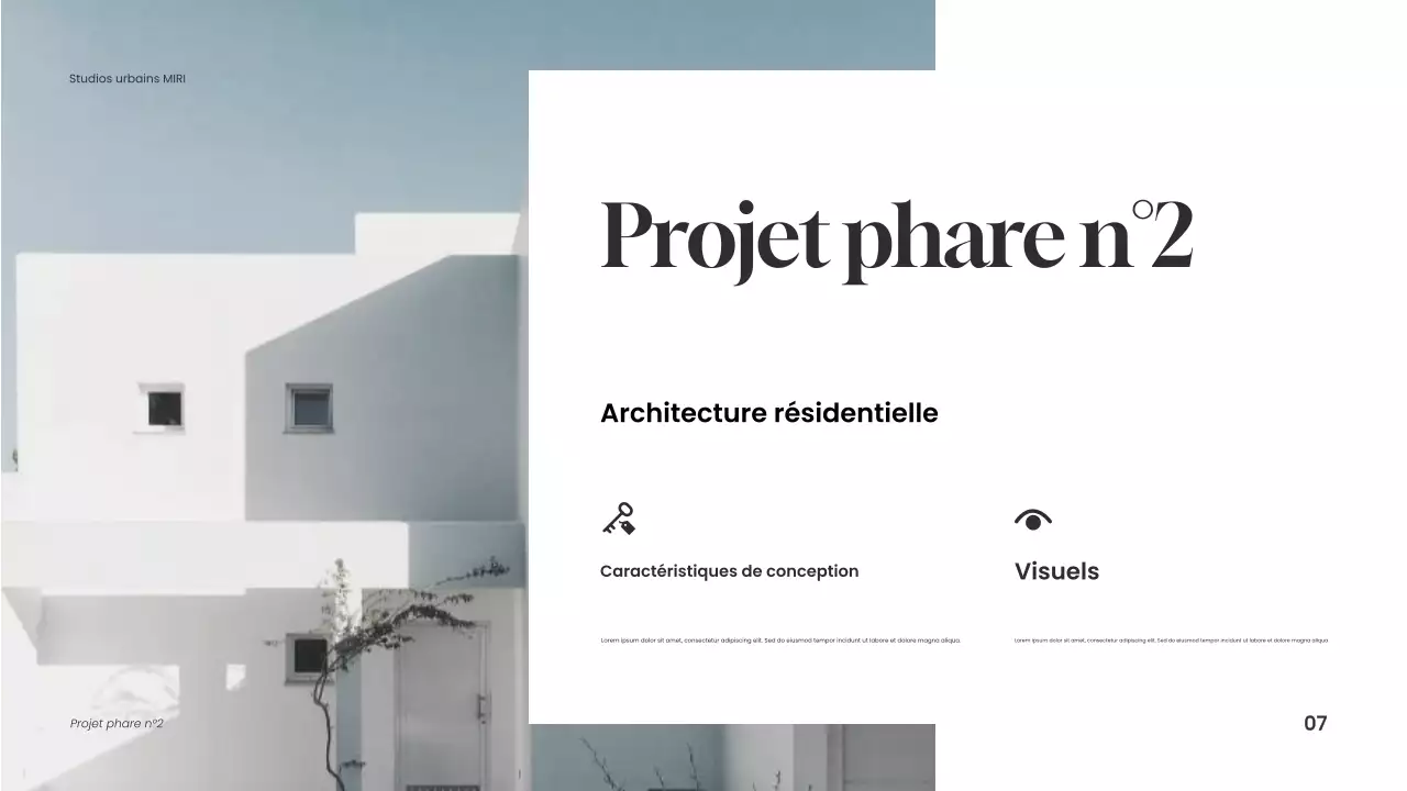 Portefeuille d'architecture moderne bleue