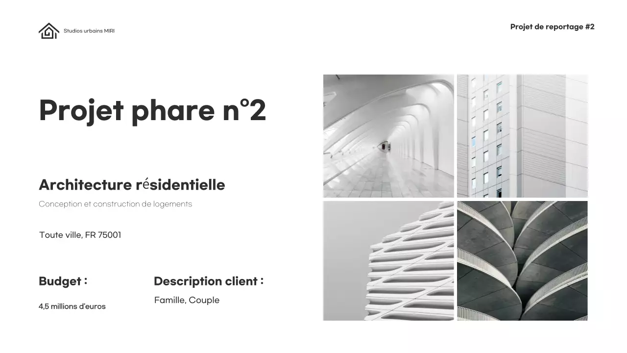 Portefeuille d'architecture minimaliste verte